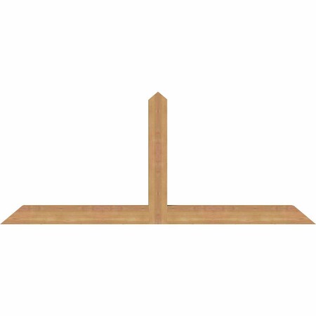Ekena Millwork Portland Timber Gable Bracket, Western Red Cedar, 60"W x 25"H x 3 1/2"D x 3 1/2"F, 10/12 Pitch GBW060X25X0404POR00SWR